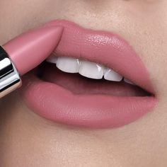 Patricia | Cool Toned Pale Rose | Runway Rogue Lipstick Inspiration, Pink Matte Lipstick, Light Pink Lipstick, 90s Makeup Look, Runway Moments, Lip Sticks, 90s Makeup, High Shine Lip Gloss, Iconic 90s