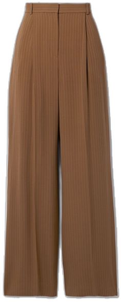 Elegant Striped Wide-leg Pants, Elegant Pinstripe Pants For Spring, Straight Pants With Vertical Stripes For Business Casual, Striped High-waisted Pants For Work, Elegant Wide Leg Trousers With Vertical Stripes, Elegant Wide Leg Pants With Vertical Stripes, Tailored Pinstripe Wide-leg Pants, Elegant Pinstripe Wide Leg Pants For Spring, Striped Wide-leg Pants For Work