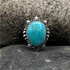 Navajo Handmade Sterling Silver Natural Blue Turquoise Star Ring 8 Orders Totaling $100 And Up Include An Anti-Tarnish Treated Velvet Jewelry Pouch! Ring Is A Size 8 Can Be Resized By Your Local Jeweler Face Of Ring Measures Approximately 1 1/8" X 7/8" Weighs Approximately 10 Grams Condition: New Metal: Sterling Silver Stamped Sterling Comes In A Gift Box Adjustable Blue Turquoise Western Ring, Southwestern Style Blue Turquoise Ring With Natural Stones, Handmade Western Style Silver Turquoise Ring, Southwestern Blue Turquoise Ring With Natural Stones, Adjustable Western Style Blue Turquoise Ring, Adjustable Blue Turquoise Ring In Western Style, Handmade Silver Turquoise Ring In Western Style, Bohemian Turquoise Concho Ring, Bohemian Blue Turquoise Ring With Natural Stones