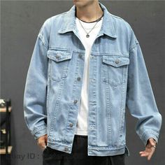 Denim Jacket Men Vintage, Streetwear Fashion Jeans, 90s Fashion Men, Denim Jacket Fashion, Jean Jacket Men, Streetwear Essentials, Moda Streetwear, Hipster Man, Moda Jeans