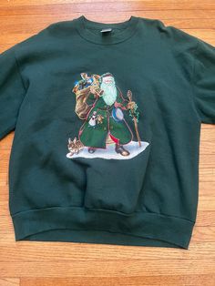 Vintage Jerzees Sweatshirt size Large made by Russell in USA  50 polyester / 50 cotton  In good condition has minor piling & spot as shown 23" across the armpits  27" long top to bottom  Will ship next day Vintage Christmas Crew Neck Top, Christmas Crew Neck Cotton Sweater, Christmas Cotton Crew Neck Sweatshirt, Christmas Cotton Crew Neck Sweater, Holiday Cotton Sweater With Graphic Print, Vintage Russell Athletic, Sweatshirt Vintage, Sweatshirt Christmas, Russell Athletic