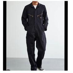 Urban Outfitters X Dickies Long Sleeve Coveralls _ Size: Small _ Condition: New With Tags! Black Utility Overall Jumpsuits, Black Utility Overalls Romper, Black Utility Overalls Jumpsuit, Black Utility Overall Jumpsuits And Rompers, Black Relaxed Fit Overalls For Work, Black Overalls With Pockets, Black Utility Overalls For Workwear, Black Utility Jumpsuit For Workwear, Casual Black Long Sleeve Overalls