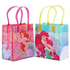 Little Mermaid Characters, Party Candy Bags, Reusable Plastic Bags, Ocean Beauty