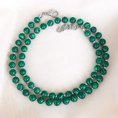 If you are looking for a birthday gift or Valentine's Day necklace, this product is for you! You can buy the Silver Malachite Choker Necklace with 6mm and 8mm options. - Necklace beads are smooth and round. - Malachite necklace is made with stainless steel wire! 1. boundary material is used. - Necklace orders start from 14 inches. Please private message me for smaller inch options. Haven't decided what gift to buy for your boyfriend? Then you can gift this Silver Green Malachite Necklace to your Necklace Green Stone, Women Birthday Gifts, Green Stone Necklace, Malachite Necklace, Necklace Beads, Green Malachite, Silver Choker, Necklace Green, Women Birthday