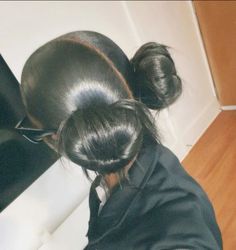 #explorepage #hairstyles Add Me On Snap, Two Buns Hairstyle, Sleek Ponytail Hairstyles, Instagram Add, Quick Natural Hair Styles, Quick Braided Hairstyles, Peinados Recogidos, Curly Hair Styles Easy