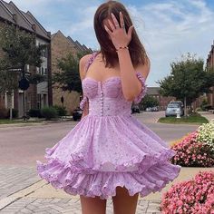 Double Small Smocked Floral Strap Princess Dress 💌 #fashion #style #ootd #instafashion #outfit #beautiful #fashionblogger #fashionpost #lookbook #dress #shopping #ootdshare #beauty #mylook #fashiondiaries #fashionista #shein #sheingals #lookoftheday #fashiongram #love #model #todayimwearing #moda #fashionstyle #instastyle #outfitoftheday #stylish #fashionable #fashionblog Vintage Mini Dresses, Chique Outfits, Elegant Party Dresses, Fairytale Dress, Modieuze Outfits, Ruffle Mini Dress, Fairy Dress, Mini Dresses Summer, Floral Mini Dress