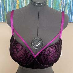 Nwt Adore Me Bra In A 40d, Purple With Black Lace. Super Cute Adore Me Bra, New With Tags Reposhing Because It Didn't Fit The Way I Wanted When I Tried It On. The Last Two Photos Are Mine, Taken After Trying Them On. Reposhing This Item I Purchased From @Iconicbmcgee. Questions? Leave A Comment Below! Purple Fitted Bra With Removable Pads, Fitted Purple Bra With Removable Pads, Purple Underwire Bra With Removable Pads, Elegant Partially Lined Purple Bra, Purple Stretch Bra With Medium Bust Support, Stretch Purple Bra With Medium Bust Support, Purple Underwire Bra With Medium Bust Support, Fitted Purple Bra With Padded Cups, Purple Underwire Bra Partially Lined