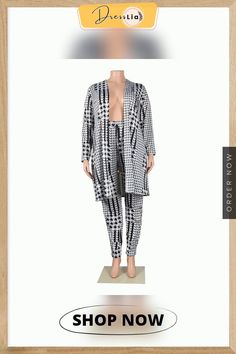 Plus Size Print Long Sleeve Cardigan Pants Suits Spring Long Sleeve Two-piece Pantsuit, Fall Workwear Matching Set, Spring Long Sleeve Matching Set Pantsuit, Fall Workwear Pant Set With Long Sleeves, Long Sleeve Pant Set For Workwear In Fall, Long Sleeve Pant Set For Work, Long Sleeve Pantsuit For Fall Loungewear, Long Sleeve Two-piece Sets For Day Out, Two-piece Long Sleeve Sets For Day Out