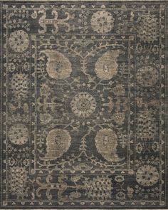 Loloi Heirloom HQ-02 Taupe - Taupe | Rug Studio West Of Main, Taupe Rug, Serapi Rug, Simple Room, Loloi Rugs, Motif Vintage, Sofa Styling, Motif Design, Knotted Rugs