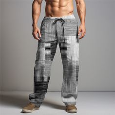 Season:Fall  Winter; Fabric:Polyester; Gender:Men's; Style:Casual; Elasticity:Micro-elastic; Occasion:Outdoor,Going out,Street; Fit Type:Regular Fit; Function:With Pockets; Waistline:Mid Waist; Pattern:Stripe,Geometry; Design:3D Print; Pants Type:Pants Trousers; Listing Date:09/04/2023; Hips:; Length:; Thigh:null; Waist:; Fit US Size:; Fit UK Size:; Fit EU Size:; Standard Size:null; Bust:null Tuxedo Shirt Men, Patchwork Pants, Christmas Patchwork, Womens Basic Tops, Mens Outdoor Jackets, Geometry Design, Cotton Linen Pants, Trench Coat Men, Linen Shirt Men