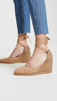 J Cathell, White Jeans Winter, Castaner Espadrilles, White After Labor Day, Women's Espadrilles, Only Shoes, Footwear Design Women, Wide Leg Denim, Ankle Straps