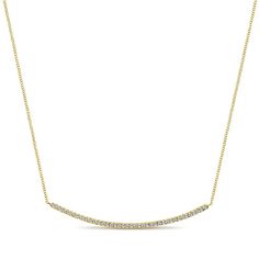 18 inch 14K Yellow Gold Diamond Pavé Curved Bar Necklace Curved Bar Necklace, Curved Bar, Classic Wedding Band, Jewelry Statement, Chic Jewelry, Anniversary Bands, Pendant Bracelet, White Rose Gold, Gold Platinum