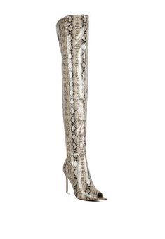 High Drama Snake Print Open Toe Stiletto Long Boots https://blazingbeautyave.com/products/high-drama-snake-print-stiletto-long-boots Blazing Beauty https://blazingbeautyave.com #Bestseller #Blazing Beauty #Sexy clothes #Fashion #hot styles Snake Skin Ankle Boots With Dress, Luxury Chic Heels With Snake Print, Snakekin Boots And Bags, Luxury Snake Print Boots With Round Toe, Luxury Fitted Boots With Crocodile Pattern, Luxury Crocodile Pattern Boots For Fall, Luxury Leather Heeled Boots With Crocodile Pattern, Luxury Snake Print Heeled Boots For Women, Luxury Formal Heels With Crocodile Pattern