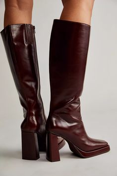 Taysha Tall Boots Brown Fall Boots, September Mood, Jeffrey Campbell Boots, Tall Brown Boots, Boho Boots, Color Season, Style Goals, Shoe Inspo, Dress Inspo