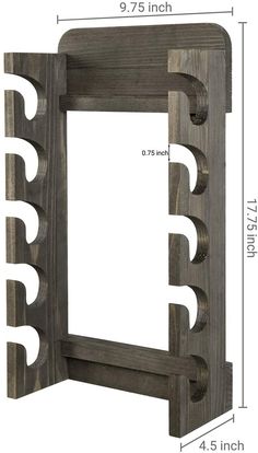 Rustic Gray Wood Wall Mounted Hat & Garment Storage Rack w/ 10 Hooks-MyGift