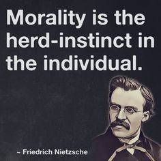 a black and white photo with a quote on it that says, morality is the hero - insinct in the individual