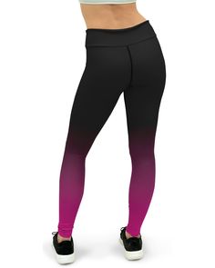 Loving our new Ombre Collection? Then we know you're going to love the Gearbunch Ombre Black to Pink Yoga Pants! Starting with black at the top which gradually changes into a hot pink at the bottom of the leg. Designed with your next workout in mind, soft stretchy fabric and a wide waistband. Perfect for gym, yoga, running and all your favorite sports and hobbies. Be Happy, Be Bright, Be You with Gearbunch Full Length Pink Activewear For Pilates, Sporty Full Length Pink Yoga Pants, Sporty Full-length Pink Yoga Pants, Pink Full Length Yoga Pants, Pink Full Length Sportswear Bottoms, Pink Moisture-wicking Full-length Pants, Pink Full-length Yoga Pants For Sports, Pink Full-length Activewear For Gym, Pink Full Length Yoga Pants For Sports