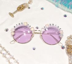 Ride of a Bride round purple sunglasses  Only for rides 😂 Party Sunglasses With Gradient Round Frame, Party Sunglasses With Gradient Round Lenses, Purple Party Sunglasses, Party Sunglasses With Tinted Round Lenses, Fun Purple Sunglasses For Summer, Fun Purple Summer Sunglasses, Round Tinted Sunglasses For Party, Round Tinted Sunglasses For Parties, Round Tinted Lens Sunglasses For Parties