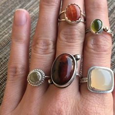 Colourful Rings Aesthetic, Vintage 90s Jewelry, Colourful Silver Jewelry, Vintage 70s Jewelry, Fall Jewelry Aesthetic, Aesthetic Etsy Finds, Funky Jewelry Silver, Funky Silver Jewelry, Summer Jewelry Silver