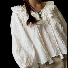 Women’s Off-White Fringe Trim Tassel Top Nwt Pit To Pit 22” 100% Polyester Questions? Leave A Comment Below! Chic White Tops With Tassels, Chic White Tassel Tops, White Fringe Tops For Fall, Chic White Fringed Top, Summer White Blouse With Tassel Ties, White Blouse With Tassel Ties For Summer, White Blouse With Tassel Ties For Spring, White Bohemian Blouse With Tassels, Tassel Top