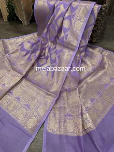 Soft Lavender Banarsi dupatta with tassels. Lavender Dupatta For Wedding With Traditional Drape, Bollywood Style Lavender Dupatta For Wedding, Lavender Dupatta With Pallu For Wedding, Lavender Zari Work Dupatta For Wedding, Lavender Saree With Dupatta In Traditional Drape, Lavender Saree With Dupatta Traditional Drape, Lavender Dupatta For Wedding And Festivals, Bollywood Style Lavender Saree For Festive Occasions, Semi-stitched Lavender Saree For Festivals