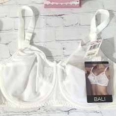 New With Tag Size 36d Smokefree Home 5 Star Seller Rating White Wedding Bra With Adjustable Straps, White Nursing Bra With Medium Bust Support And Underwire, White Full Coverage Nursing Bra With Padded Cups, White Full Cup Nursing Bra With Adjustable Straps, White Underwire Nursing Bra With Medium Bust Support, White Full Cup Nursing Bra With Built-in Support, White Full Coverage Feminine Bra, Feminine Full Coverage White Bra, White Full Coverage Bra With Padded Cups