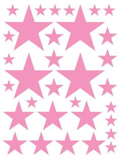 pink stars are arranged in rows on a white background