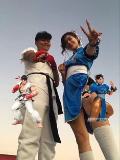 Street Fighter Couple Costume, Chun Li And Ryu Costume, Street Fighter Halloween Costume, Chun Li Street Fighter Costumes, Chun Li Halloween Costume, Couple Costume Anime, Anime Costumes Couples, Mortal Kombat Couples Costumes, Asian Couple Costume