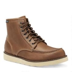 Our handcrafted classic moc toe workman's boot is packed with authentic character that looks and feels broken in, right out of the box Casual Almond Toe Boots With Reinforced Toe, Mens Leather Boots, Mens Shoes Boots, Mens Leather, Casual Shoes Women, Shoes For Women, Lumber, Shoes Boots, Boat Shoes