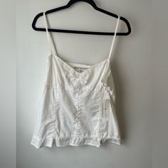 Tommy Hilfiger Nwt Spaghetti Strap White Blouse Tank With Lace Detail Women’s Xl Perfect Condition Bundle To Save Tommy Hilfiger Clothes, Spaghetti Strap Shirts, Tommy Hilfiger Tube Top, Blouse Outfit Casual, Spaghetti Strap Shirt, Striped Sleeveless Top, White Cami, Tommy Hilfiger Tops, Idea Board