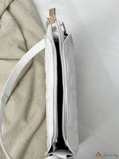 Bird in Bag - Pentagram Shoulder Bag: Exquisite Solid Color, Minimalist Design, and Luxe Style White Satchel With Zipper Closure For Office, Everyday White Baguette Bag With Zipper, Minimalist White Satchel Shoulder Bag, White Baguette Bag For Everyday With Mobile Phone Pocket, Minimalist School Shoulder Bag, Color Minimalist, Luxe Style, Minimalist Lighting, Baguette Bag