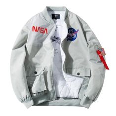 Space Jacket, Nasa Jacket, Mens Flight Jacket, Light Color Jeans, Mens Outwear, Flight Suit, Army Jacket, Sweat Hoodie, Flight Jacket