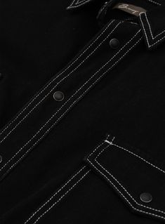 The Homie Shirt in Black Denim is designed to be your next trans-seasonal wardrobe staple constructed from 100% Cotton Denim with contrast stitching and black stud buttons. Layer it up over a tee or tank for a more casual look and button it up when the formalities kick in. Double chest pockets Black stud buttons Constructed from 100% Cotton Denim Black Top With Button Closure For Streetwear, Black Buttoned Top For Streetwear, Casual Collared Tops With Contrast Stitching, Black Edgy Tops With Pockets, Black Denim Tops For Workwear, Black Denim Collared Shirt, Casual Cotton Shirt With Contrast Stitching, Casual Black Denim Shirt, Black Denim Button-up Shirt