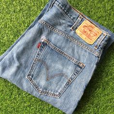 Size 38 Vintage Distressed Levis 569 Jeans W38 L31 High Waist Faded Medium Wash Denim Straight Leg Loose Fit Jeans Plus Size Mom Jeans Made In Colombia 38 x 31 Brand: Levi Strauss & Co. Style: 569 / Loose Straight / Zipper Fly 100% Cotton Made In Colombia Size On Tag: W38 L32  but fits more like: W38 Waist 38" Rise 14" Thighs 29.5" Hips 51" Inseam 31" Length 42.5" Leg opening 20" All measurements are taken with the garment laying flat & doubled. Measurement in inches. We recommend giving yoursel Plus Size Mom Jeans, Levis 569, Loose Fit Jeans, Plus Size Jeans, Levi Strauss, Vintage Levis, Fit Jeans, Favorite Outfit, Levi's