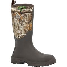 a pair of rubber boots with camouflage print