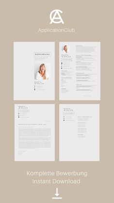 Professionelle Bewerbungsvorlage mit Lebenslauf, Deckblatt, Anlagen und Anschreiben Cv Profile, Resume Design Inspiration, Youtube Banner Template, Presentation Design Layout, Cv Template Professional, Quote Template, Graphic Design Resume, Portfolio Design Layout