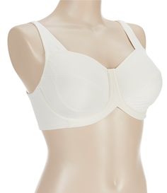 From Modern Movement&#x2C; this bra features:MicrofiberFull coverageCut & sewn unlined cupsUnderwire supportAdjustable wide strapsHook-and-back closureNylon/spandex/microfiberHand washImported. Classic Full Coverage Padded Bra, Classic Full Coverage Bra With Padded Cups, White Nylon Underwire Bra, White Underwire Nylon Bra, Contoured Full Coverage Padded Bra, Contoured Full Cup Bra With Padded Cups, White Underwire Sports Bra, Underwire Sports Bra With Padded Cups, Best Bras For Large Bust