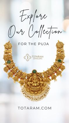 The perfect fusion of contemporary and traditional styles for Varalakshmi Vratam! Explore our collection of 22k Gold Lakshmi Temple Necklaces: https://bit.ly/3qli65U And discover the beauty of our 22k Gold Lakshmi Temple Chandbali for yourself: https://bit.ly/3Yo4p2G @totaramjeweler *Order any of our in-stock jewelry & gifts by 17 Aug for guaranteed delivery by Varalakshmi Vratam 25 Aug* #TotaramJewelers Lakshmi Temple, 22 Karat Gold Jewelry, Indian Gold Jewelry, 22k Gold Necklace, Temple Jewelry Necklace, Gold Temple Jewellery, 22k Gold Jewelry, Jewellery Necklaces, Traditional Styles