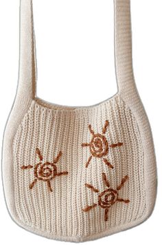 Casual Embroidered Beach Bag, Embroidered Beige Shoulder Bag For Vacation, Casual Embroidered Tote Beach Bag, Trendy Knitted Vacation Shoulder Bag, Trendy Knitted Shoulder Bag For Vacation, Casual Embroidered Shoulder Bag For Beach, Trendy Knitted Beach Bag, Knitted Summer Vacation Bags, Knitted Bags For Summer Vacation