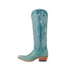 JRC & Sons Women's Nancy Goat Leather Snip Toe Tall Cowboy Boot in Turquoise available at Cavenders Western Turquoise Boots For Fall, Western Turquoise Boots With Patina, Western-themed Boots With Patina And Round Toe, Patina Round Toe Boots For Western-themed Events, Turquoise Western Boots With Patina, Round Toe Boots With Patina For Western-themed Events, Blue Snip Toe Boots With Reinforced Heel, Western-styled Patina Boots With Round Toe, Western Style Blue Boots With Reinforced Heel