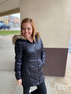 Another beautiful & comfortable faux fur lined jacket with a quilted detail. We love the faux fur detail on the hood and the functioning pockets! Perfect for the brisk winter that is coming! Sizes: Small (0-4), Medium (6-8), Large (10-12), & XL (14-16) Fits true to size Fall Hooded Puffer Jacket With Faux Fur Trim, Hooded Puffer Jacket With Faux Fur Trim For Fall, Trendy Hooded Puffer Jacket With Faux Fur Lining, Trendy Hooded Outerwear With Faux Fur Trim, Faux Fur Puffer Outerwear For Cold Weather, Faux Fur Puffer Jacket For Cold Weather, Affordable Trendy Clothes, Fur Lined Jacket, Hooded Winter Coat