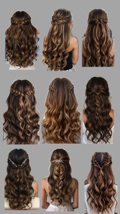 Hairstyle Ideas For Special Occasion, Hairstyles For Occasions Weddings, Cute Hair Ideas For Hoco, Hair For Maid Of Honor Hairstyles, Hairstyle For Special Occasion, Miss Hairstyles, Hair Sweet 16, Hair Ideas For Dance, Hair Styles Front View