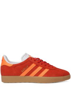 Find ADIDAS Gazelle Orange/ Low-top Sneakers on Editorialist. orange red suede colour-block panelled design front lace-up fastening logo-print tongue signature 3-Stripes logo gold-tone logo lettering flat rubber sole Classic Orange Low-top Sneakers, Adidas Gazelle Orange, Orange Adidas Sneakers For Streetwear, Modern Orange Low-top Sneakers, Vibrant Orange Low-top Sneakers, Dynamic Orange Low-top Sneakers, Chanel 2, City Dress, Iconic Bags