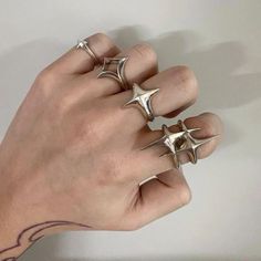 Signature Rings, Jewellery Silver, Dope Jewelry, Funky Jewelry, Rings Jewelry, Dream Jewelry, Jewelry Inspo, Pretty Jewellery, Hippie Style