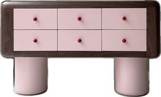 Modern Pink Bedroom Dresser with 6 Drawers Modern Pink Bedroom, Metal Storage Cabinets, Solid Wood Cabinets, Bedroom Dresser, Elegant Bedroom, Modern Dresser, Accent Doors, Oak Cabinets, Bedroom Dressers