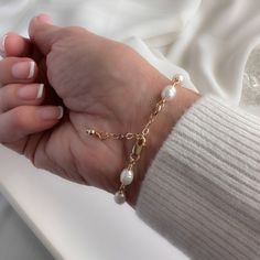 Elegant 14k Gold Filled Pearl Bridal Bracelet With Dainty White Freshwater Pearls Perfect June Birthstone Gift - Etsy Elegant Wedding Bracelets With Pearl Drop, Pearl White Bracelet With Pearl Chain, Elegant Wedding Bracelets With Pearl Chain, Classic Pearl Drop Bracelet For Wedding, Elegant Pearl Chain Bracelets For Wedding, Classic Wedding Pearl Drop Bracelet, Formal Pearl Bracelet Jewelry, Pearl Bracelet With Pearl Drop, Pearl Drop Bracelet Jewelry