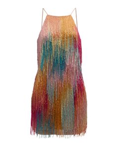 Liv Foster mini dress with beaded fringe Approx. 35"L from shoulders to hem Halter neckline Sleeveless Adjustable straps Hem falls above the knee A-line silhouette Invisible back zipper Polyester Spot clean Imported Beautiful Casual Dresses, Kurta Designs Women, Halter Mini Dress, Pretty Style, Beaded Fringe, Kurta Designs, Halter Neckline, Event Dresses, Types Of Fashion Styles