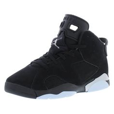 Nike Jordan 6 Retro PS Boys Shoes Size: 3.  Color: Black.  Gender: unisex.  Age Group: kids.  Pattern: metallic. Black Jordans, Jordan 6 Retro, Kids Pattern, Jordan 6, Black Chrome, Black Kids, Black Metallic, Nike Jordan, Boys Shoes