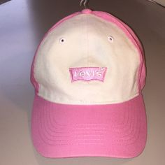 Cute Pink/ White, Adjustable Hat, Brand New, Levi’s, Youth One Size Casual Pink Hats With Adjustable Fit, Casual Pink Brimmed Hat, Trendy Adjustable Fit Hats For Spring, Trendy Adjustable Hats For Spring, Trendy Pink Cotton Hat, Trendy Adjustable Baseball Cap For Spring, Casual Pink Baseball Cap One Size Fits Most, Casual Pink Adjustable Baseball Cap, Pink Casual Baseball Cap