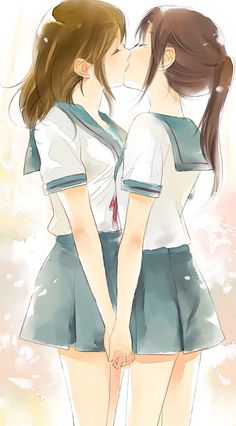 Lgbt Art, 5 Anime, Two Girls, 인물 사진